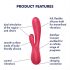 Satisfyer Mono Flex - έξυπνος αδιάβροχος δονητής (κόκκινος)