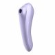 Satisfyer Dual Pleasure - έξυπνος δονητής διπλής λειτουργίας με κύματα αέρα (μοβ) 