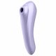 Satisfyer Dual Pleasure - έξυπνος δονητής διπλής λειτουργίας με κύματα αέρα (μοβ) 