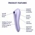 Satisfyer Dual Pleasure - έξυπνος δονητής διπλής λειτουργίας με κύματα αέρα (μοβ) 