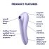 Satisfyer Dual Pleasure - έξυπνος δονητής 2σε1 με κύματα αέρα (μωβ)