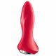 Satisfyer Rotator Plug 1 - επαναφορτιζόμενος δονητής πρωκτού με χάντρες (κόκκινο) 