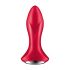 Satisfyer Rotator Plug 1 - επαναφορτιζόμενος δονητής πρωκτού με χάντρες (κόκκινο) 