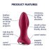 Satisfyer Rotator Plug 2 - επαναφορτιζόμενος πρωκτικός δονητής με μπάλες (φούζια) 