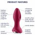 Satisfyer Rotator Plug 2 - επαναφορτιζόμενος πρωκτικός δονητής με μπάλες (φούζια) 