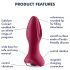 Satisfyer Rotator Plug 2 - επαναφορτιζόμενος, με χάντρες πρωκτικός δονητής (σύντηξη)