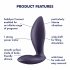 Satisfyer Power Plug - έξυπνος δονητής πρωκτού (μοβ)