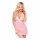 Penthouse Γλυκό & Πικάντικο - Δαντελένιο φόρεμα με λαιμόδεσμο και στρινγκ (ροζ)