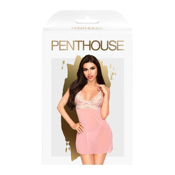 Penthouse Βραδινό Παραμύθι - δαντελένιο νυχτικό και στρινγκ (ροζ)