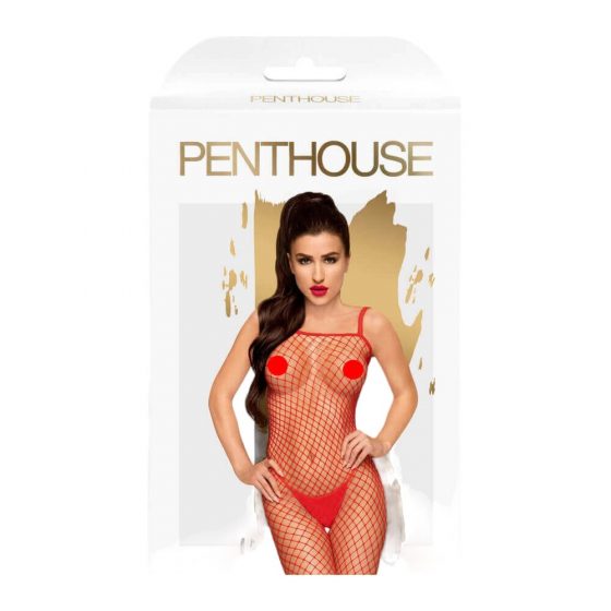 Penthouse Σώμα Αναζήτησης - ανοιχτή, διχτυωτή φόρμα (κόκκινη) - XL