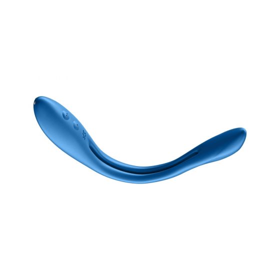 Satisfyer Ικανό Παιχνίδι - επαναφορτιζόμενος, ευέλικτος δονητής ζευγαριού (μπλε)