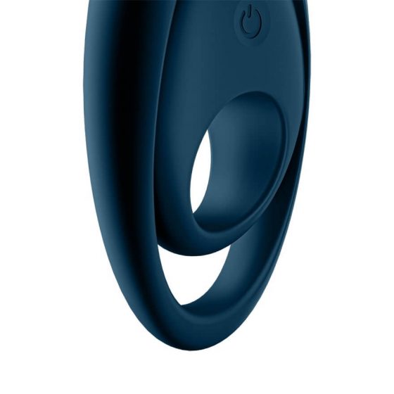 Satisfyer Δόξα Duo - επαναφορτιζόμενο, αδιάβροχο, δονητικό δαχτυλίδι πέους (μπλε)