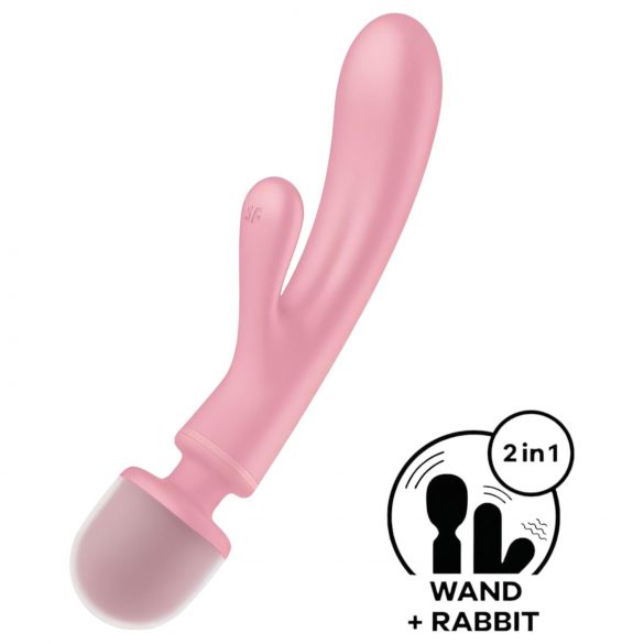 Satisfyer Triple Lover - Δονητής για το σημείο G και μασάζ (ροζ)