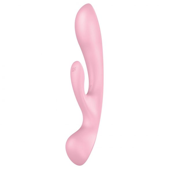 Satisfyer Triple Oh - επαναφορτιζόμενος δονητής με βραχίονα κλειτορίδας (ροζ)