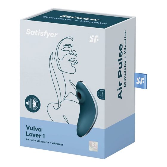 Satisfyer Vulva Lover 1 - επαναφορτιζόμενος δονητής κλειτορίδας με αερόσφαιρες (μπλε)