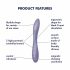 Satisfyer G-spot Flex 2 - επαναφορτιζόμενος, αδιάβροχος δονητής σημείου G (μωβ)