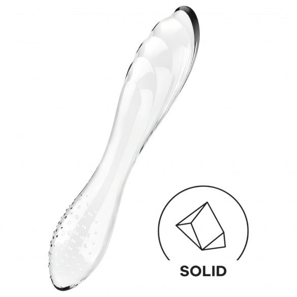 Satisfyer Εκθαμβωτικό Κρύσταλλο 1 - 2 άκρου γυάλινο ομοίωμα πέους (διάφανο) 