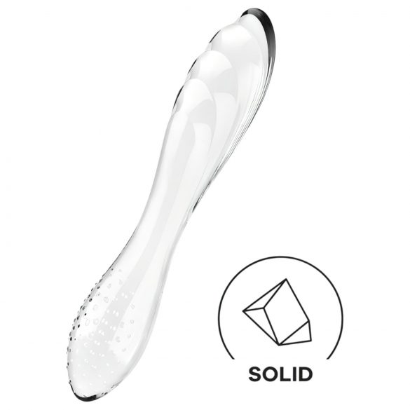 Satisfyer Dazzling Crystal 1 - Γυάλινο δονητής με 2 άκρες (διάφανο)