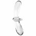 Satisfyer Double Crystal - Διπλό κρυστάλλινο δονητή από γυαλί (διαφανές) 