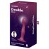 Satisfyer Double Ball-R - βεντουζωτό βαριδιούχα δονητής (κόκκινο)