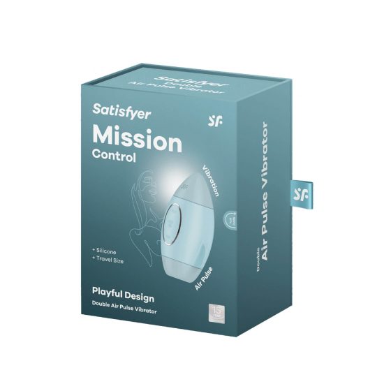 Satisfyer Mission Control - επαναφορτιζόμενο κλειτοριδικό διεγερτικό με τεχνολογία κυμάτων αέρα (μπλε)