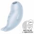 Satisfyer Seal You Soon - επαναφορτιζόμενος διεγέρτης κλειτορίδας με κυματοειδή πίεση (μπλε) 