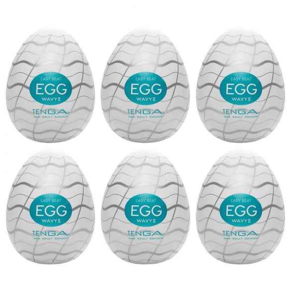 TENGA Egg Wavy II - αυγό αυνανισμού (6 τεμ.)