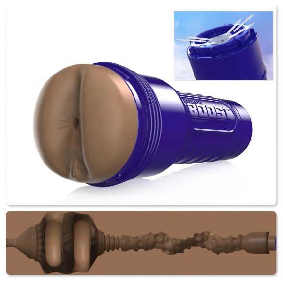 Fleshlight Boost Blast - ρεαλιστικός πρωκτικός αυνανιστής (καφέ)