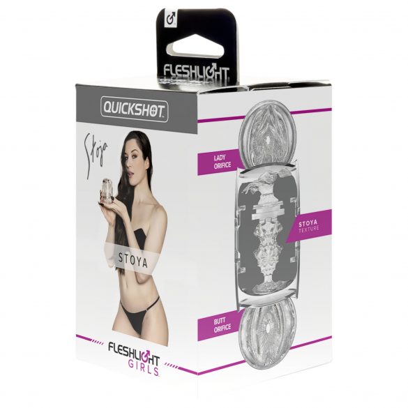 Fleshlight Quickshot Stoya - φορητός αυνανιστής (διάφανος)