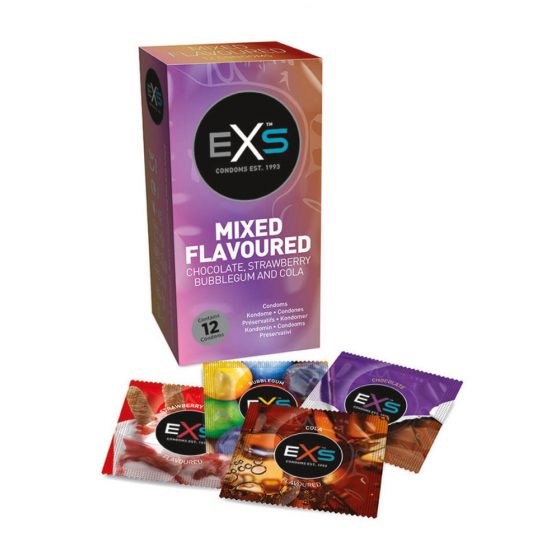 EXS Mixed - προφυλακτικά με ποικιλία γεύσεων (12 τμχ)