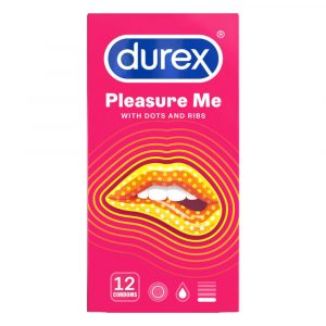 Ντούρεξ Emoji PleasureMe - ραβδωτό-κουκκίδα προφυλακτικό (12τμχ)