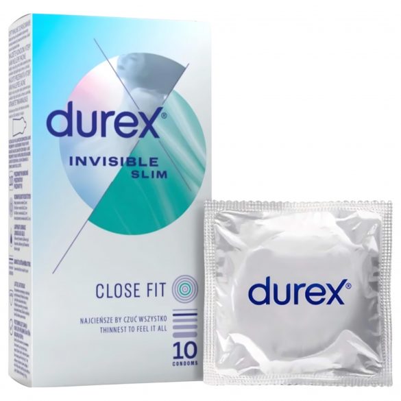 Durex Invisible Slim - λεπτά προφυλακτικά (10 τεμ)