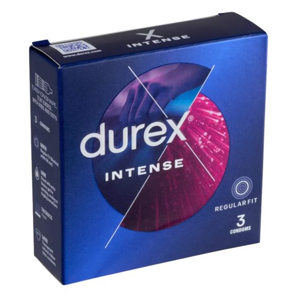 Durex Intense - προφυλακτικά με ραβδώσεις και κουκκίδες (3 τεμ) -