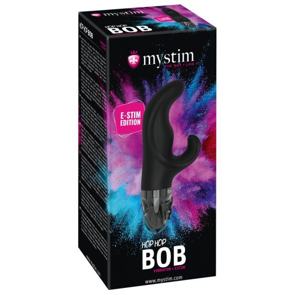 mystim Hop Hop Bob E-Stim - επαναφορτιζόμενος ηλεκτρονικός δονητής (μαύρος) 