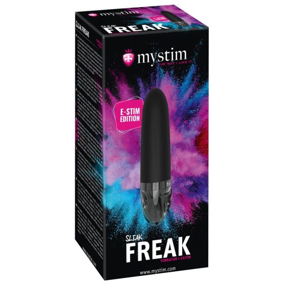 mystim Sleak Freak E-Stim - επαναφορτιζόμενος, ηλεκτρικός δονητής ράβδου (μαύρος)
