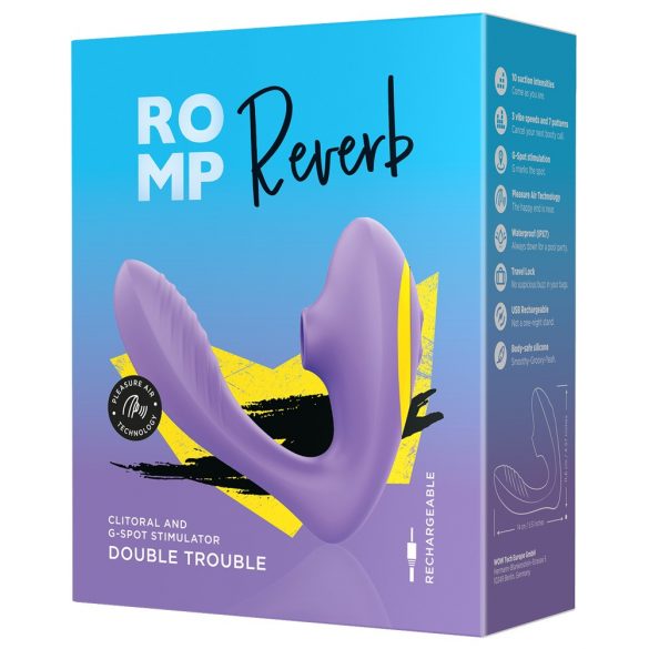 ROMP Reverb - Δόνητης σημείου-G και κλειτοριδικός αναρροφητήρας (μοβ)