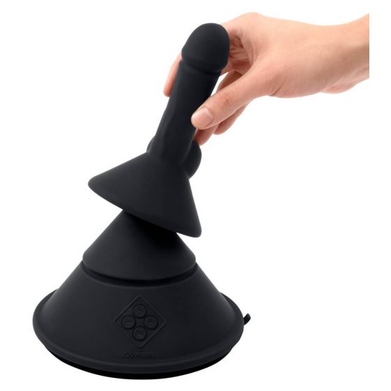 Η Cone Καουγκιρλ - έξυπνο σεξουαλικό μηχάνημα με διαφορετικά εξαρτήματα (μαύρο)