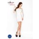 Πάθος BS025 - λευκό, μακρυμάνικο μίνι φόρεμα - S-L