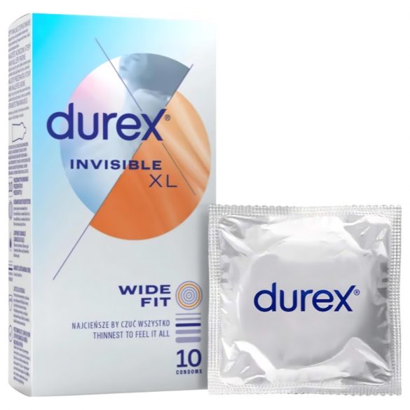 Durex Invisible XL - εξαιρετικά μεγάλο προφυλακτικό (10 τμχ)