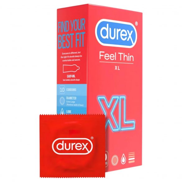 Durex Feel Thin XL - Ρεαλιστική αίσθηση προφυλακτικών (10 τεμάχια) 