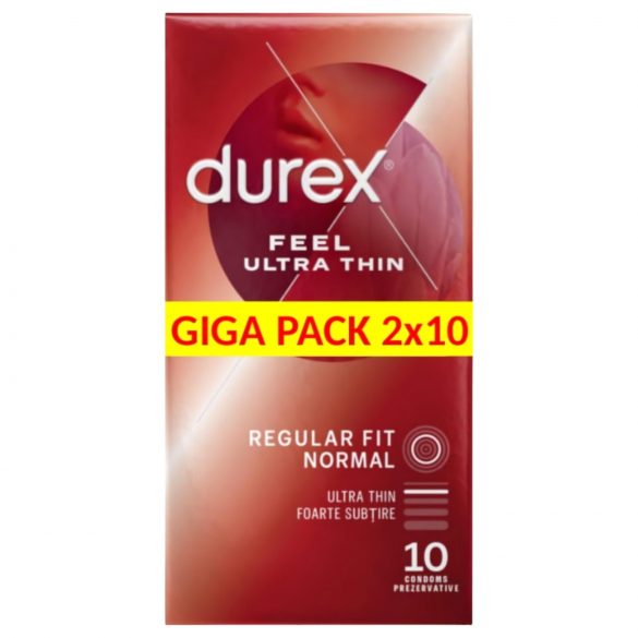 Durex Feel Ultra Thin - εξαιρετικά λεπτά προφυλακτικά για αληθινή αίσθηση (2x10 τεμ)