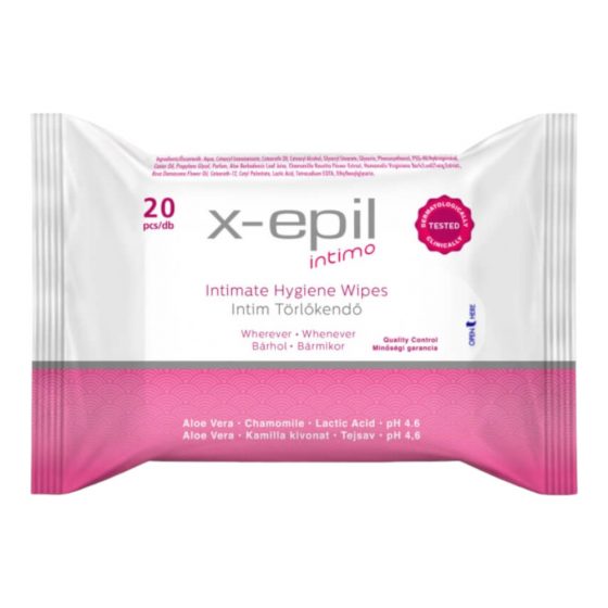 X-Epil Intimo - πανάκια καθαρισμού για την ευαίσθητη περιοχή (20τεμ)