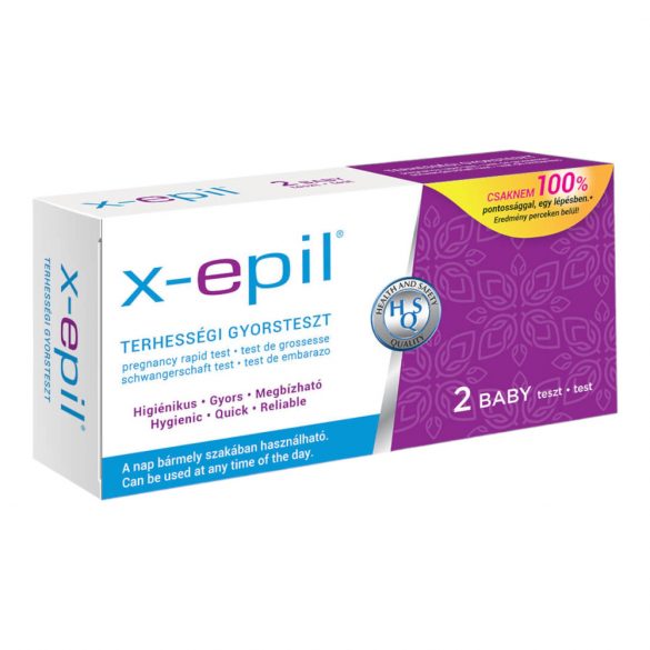 X-Epil - Δοκιμαστικές Ταινίες Ταχείας Ανίχνευσης Εγκυμοσύνης (2 τεμάχια)