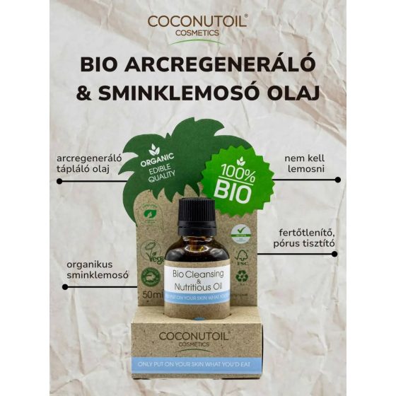 Coconutoil - Βιολογικό Αναδομητικό & Καθαριστικό Λάδι Προσώπου (50ml)