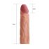 Lovetoy Pleasure X-tender - επεκτεινόμενο κάλυμμα πέους - 19cm (φυσικό λευκό) 