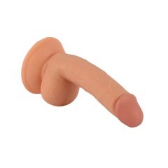   Mr. Rude - lifelike dildo with testicles and suction base - 18cm (natural)