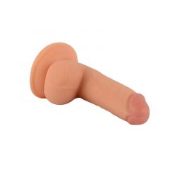   Mr. Rude - lifelike dildo with testicles and suction base - 18cm (natural)