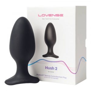 LOVENSE Hush 2 L - επαναφορτιζόμενος μικρός πρωκτικός δονητής (57mm) - μαύρο
