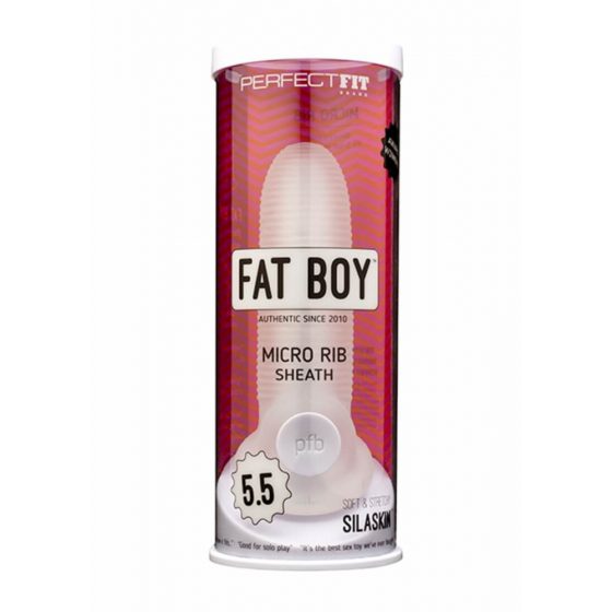 Fat Boy Micro Ribbed - Πέους Μανίκι (15cm) - Λευκό