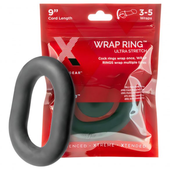 Perfect Fit Ultra Wrap 9 - παχύ δαχτυλίδι πέους - μαύρο (22 εκ.)